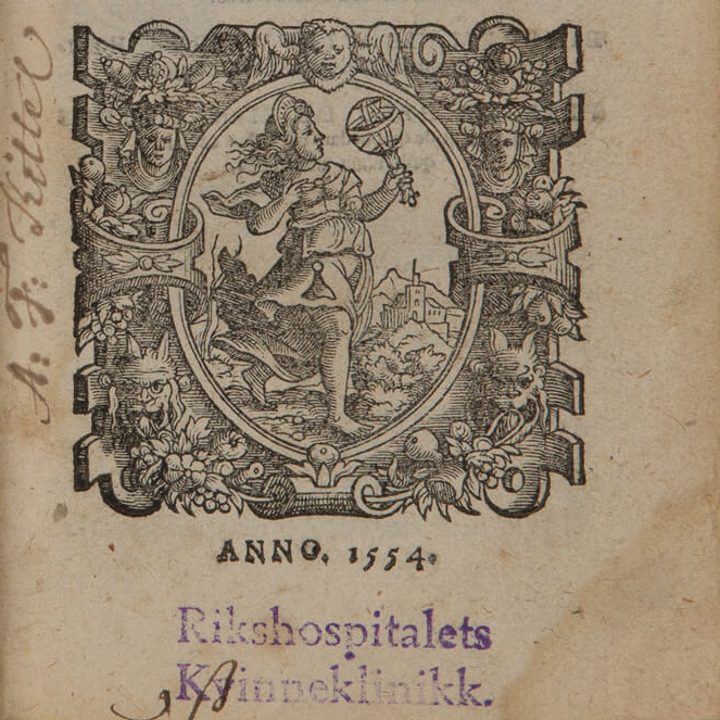 Detaljer fra første side i boken Problemata Aristotelis